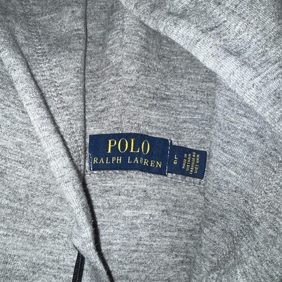 Polo Ralph Lauren Double-Knit Grey Zip-Up Sweater - Picture 4 of 5